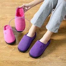 Women's and Men's Slippers Couples House Shoes Casual Comfort Memory Foam Pads with Rubber Sole 20 best slipper standing for all day