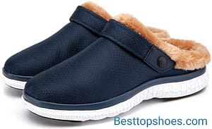 Top Best House Shoes for Men in 2021 Women's Men's Lined Clogs Winter Slippers Home House Shoes Warm Plush Fleece Lining Garden Clogs Outdoor Indoor Mules