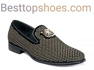 Top Best wedding shoes 2021 for mens STACY ADAMS Men's Swagger Studded Ornament Slip-on Driving Style Loafer