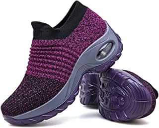 Women's Walking Shoes Sock Sneakers - Mesh Slip On Air 10 Best Sneakers for Jumping Rope Women’s