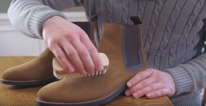 Removing coffee stains from suede shoes