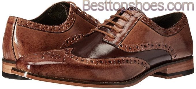 Top Best wedding shoes 2021 for mens Stacy Adams Men's Tinsley Wingtip Lace-Up Oxford