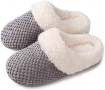 ULTRAIDEAS Women's Comfy Coral Fleece Memory Foam Slippers, Slip-on House Slippers for Indoor Use 20 best slipper standing for all day